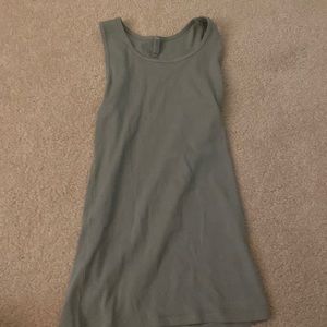 skims cotton rib long tank (color: mineral)